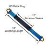 Tie 4 Safe 2" x 18" Axle Straps w/ Sleeve & D Rings
 WLL: 3, 333 lbs.
 , PK2 RT41A-18M18-BU-C-2
